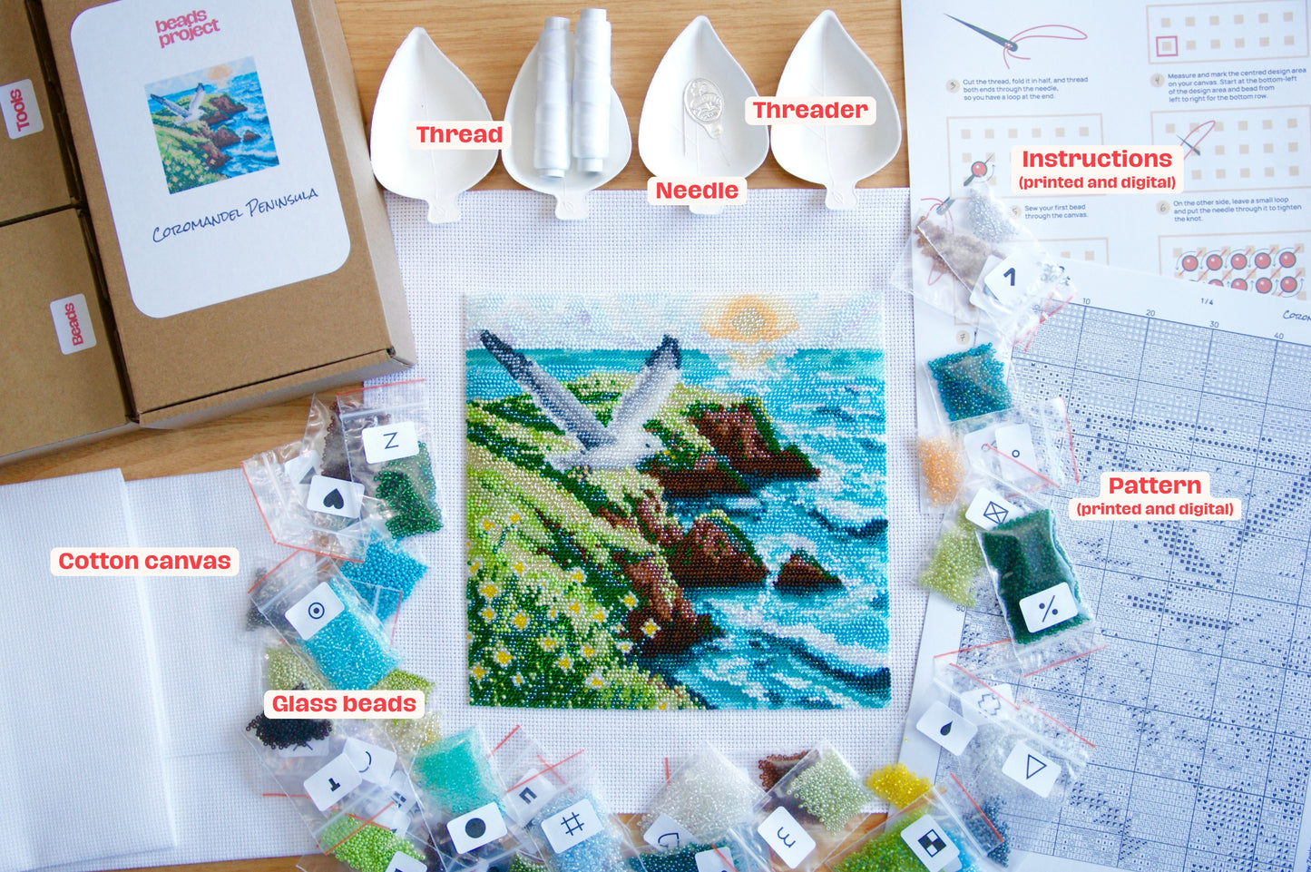 Coromandel Peninsula • Bead Embroidery Kit