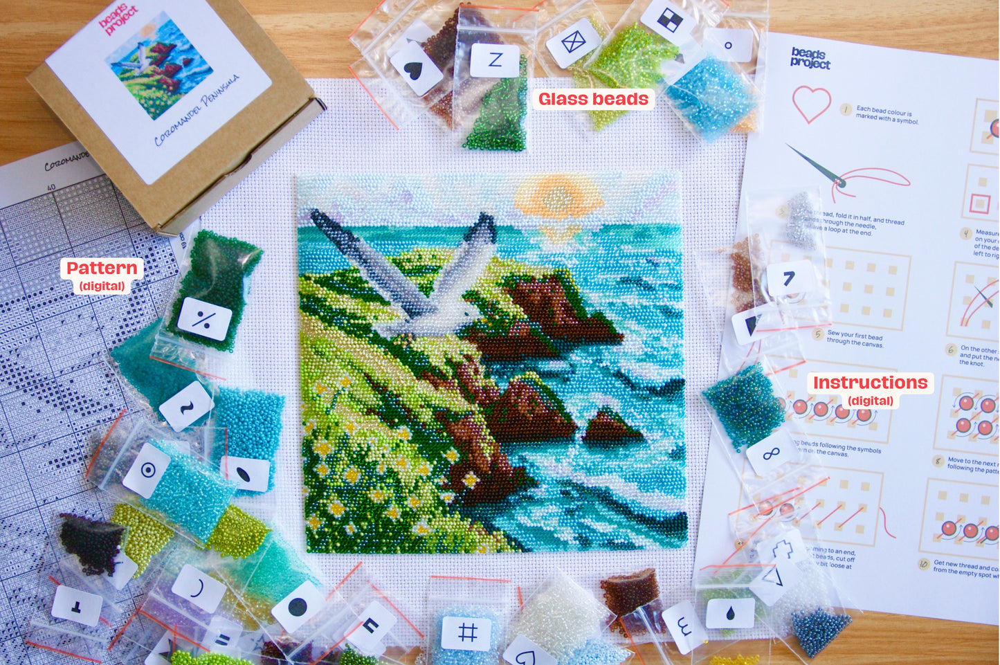 Coromandel Peninsula • Bead Embroidery Kit