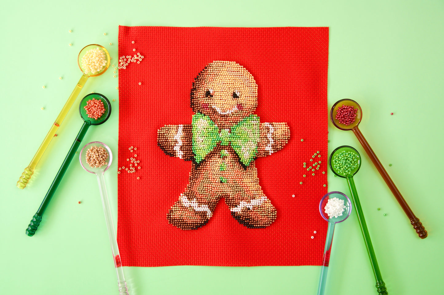Gingerbread Friend • Bead Embroidery Kit