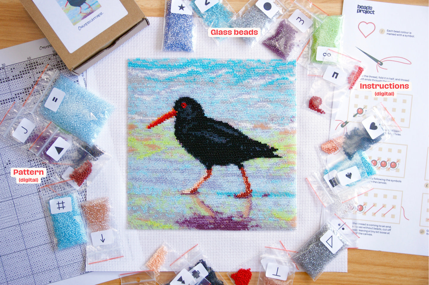 Oystercatcher • Bead Embroidery Kit