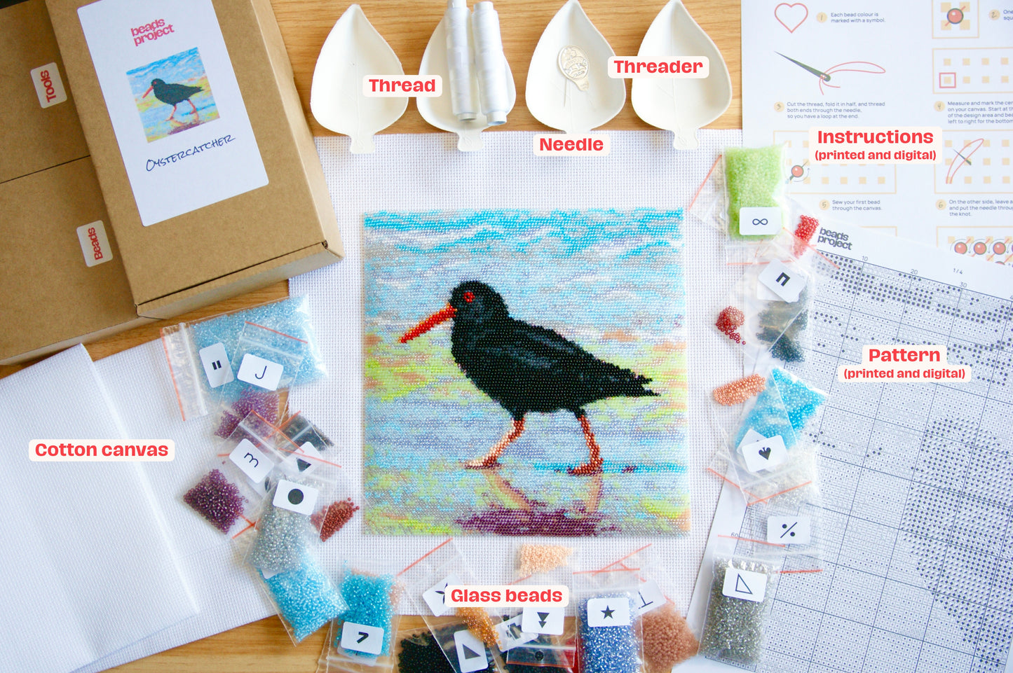 Oystercatcher • Bead Embroidery Kit